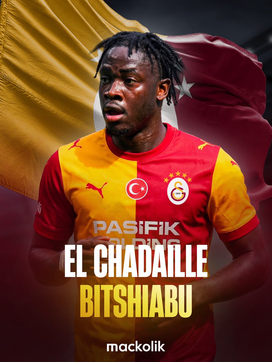 mackolik's tweet photo. El Chadaille Bitshiabu, Galatasaray’da! ✍️ https://t.co/91fGjWbMY9