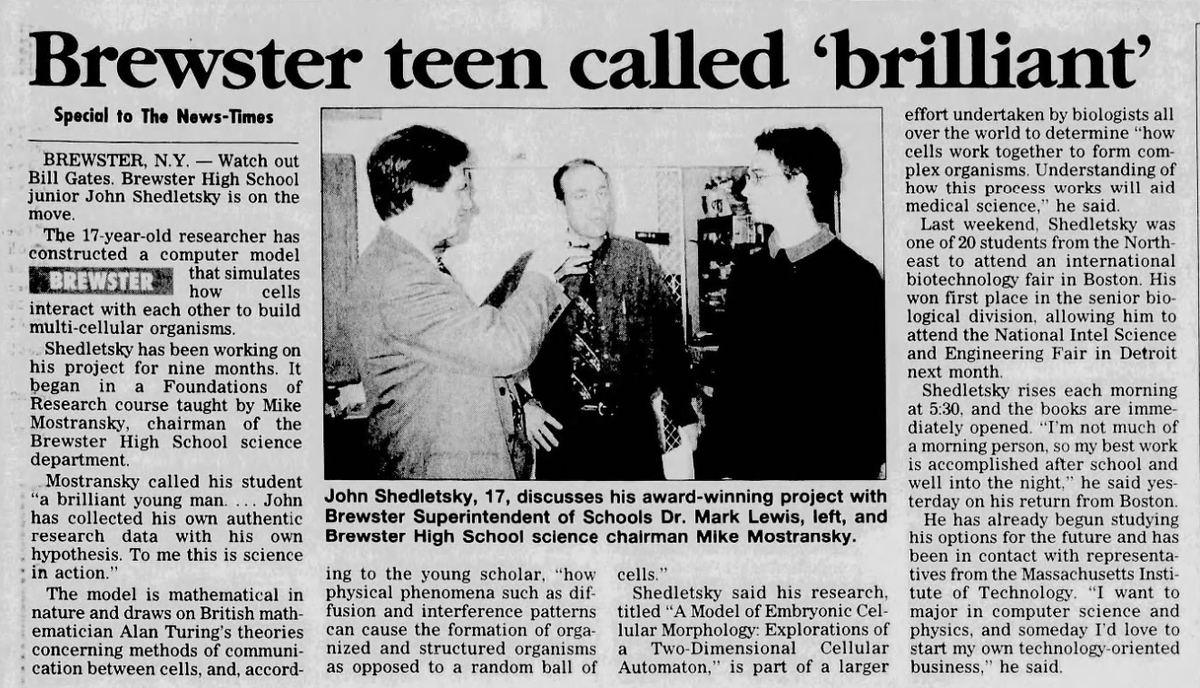 r4y319's tweet photo. Brewster teen called ‘brilliant’ (2000) https://t.co/EpSNjfxBgK