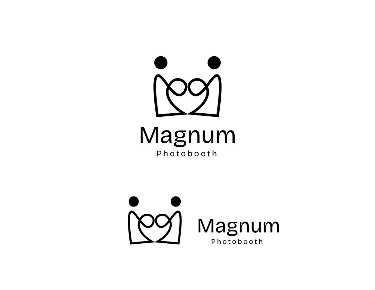 olalovestech's tweet photo. Currently cooking something for Magnum Photobooth 👀📸

I’ve been exploring a logo direction for a photobooth brand called Magnum Photobooth, and instead of starting with the obvious camera icon, I wanted to build the identity around what a photobooth actually represents.

People. Connection. Love. Memories.

The main idea is to create the letter M using two people standing together.

As I developed the sketches, I noticed an opportunity to introduce a heart shape between them, which represents the emotional side of photography and the moments people want to remember.

I’ve also been experimenting with elements inspired by a camera lens and Polaroid photographs to connect the symbol back to photography without making the logo feel too predictable.

So the concept is basically:

M for Magnum
Two people for connection
Heart for memories and emotion
Photography elements for the service

Right now, I’m exploring different ways to bring everything together without overcomplicating the mark.

The next stage is all about simplification.

Cleaner curves.
Better proportions.
More consistent strokes.
Stronger typography.
Better negative space.
And most importantly, making sure the symbol still works when it’s tiny.

After that, I’ll start testing colours and mockups across photo strips, event backdrops, social media, booth branding and other applications.

It’s still very much a work in progress, but I think there’s something interesting here.

Which of these explorations would you develop further? 1, 2, 3 or 4? 👀