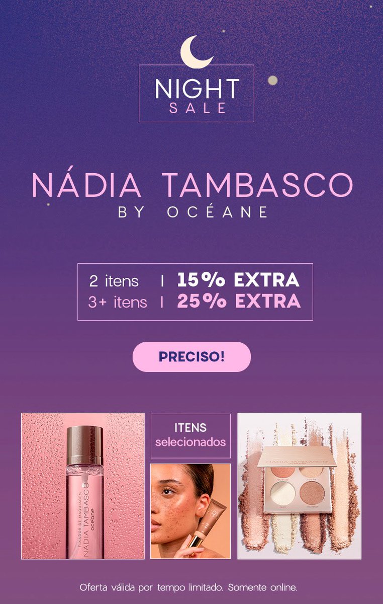 cupomdalaine's tweet photo. Night SALE Oceane? Sim, é hoje! ✨🌙

2 itens = 15% OFF
3 + itens = 25% OFF

🏷️Cupom: ELAINEFERREIRA

╰┈➤ https://t.co/pYHG00hWYW https://t.co/WGZPadZ1rn