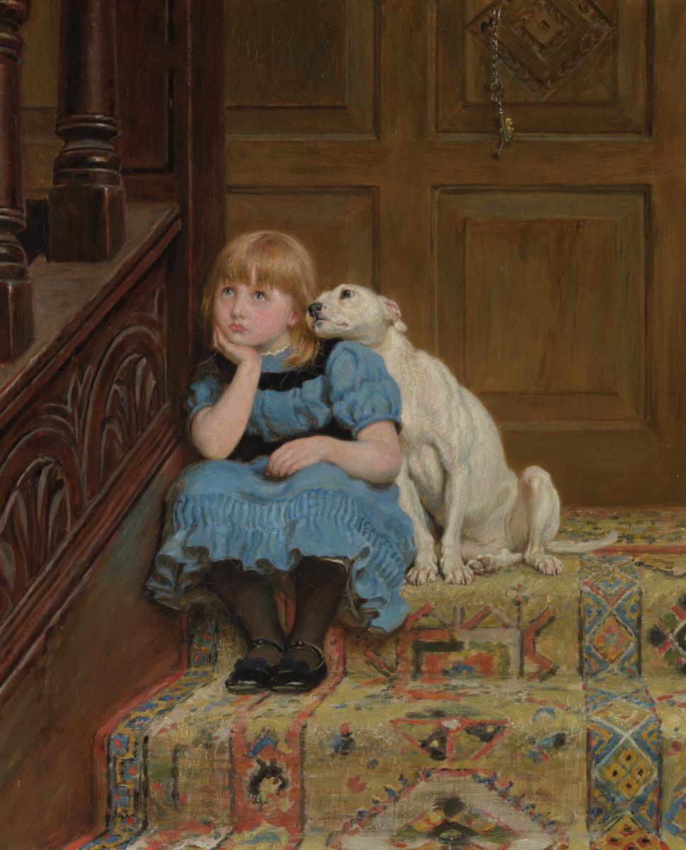 DailyClassicArt's tweet photo. Briton Riviere - "Sympathy" (1878) https://t.co/n0TI2xY6Nk