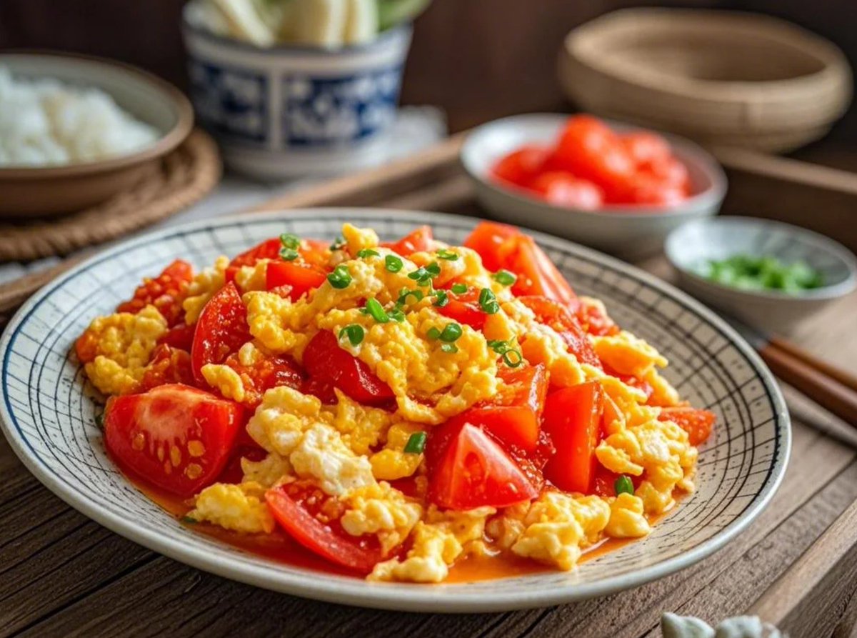 KelleyKaylee's tweet photo. Homemade tomato egg stir-fry  Quick, cheap, and tastes like mom’s cooking! Perfect weekday comfort food done in 10 mins.， https://t.co/KRQXxfanGg