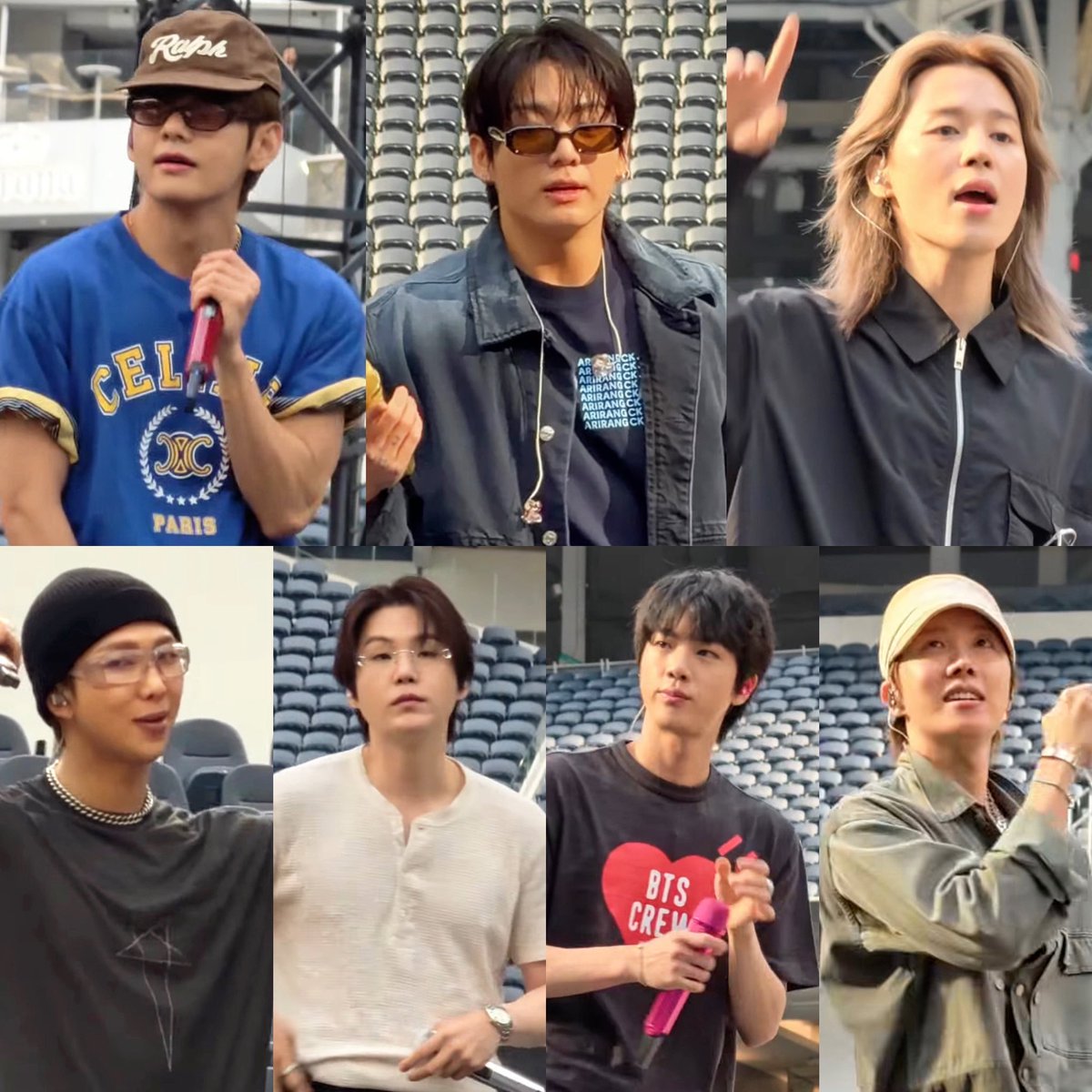 btsdaily77's tweet photo. BTS for soundcheck Los Angeles Day 1 🎤 https://t.co/RDGacrmRDH