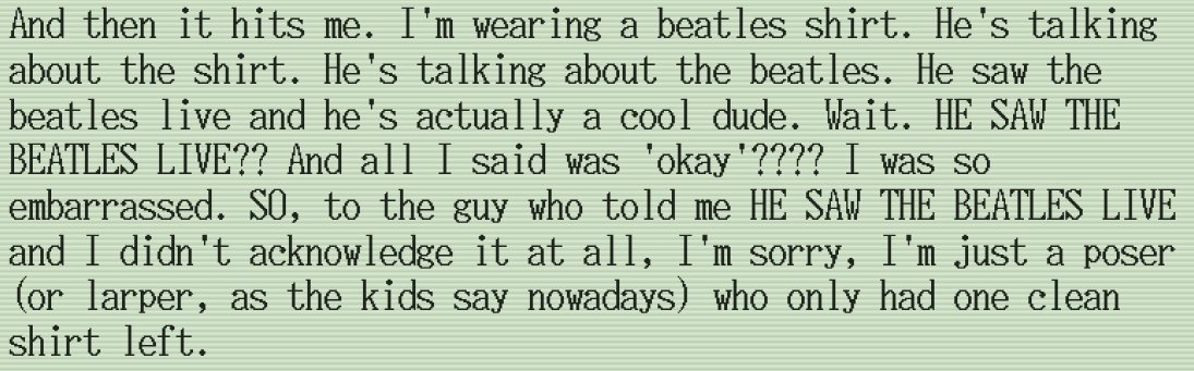 wake_up_she3ple's tweet photo. im so sorry to the american dude who i stared at weirdly for telling me he saw the beatles live https://t.co/h64izRxyfT