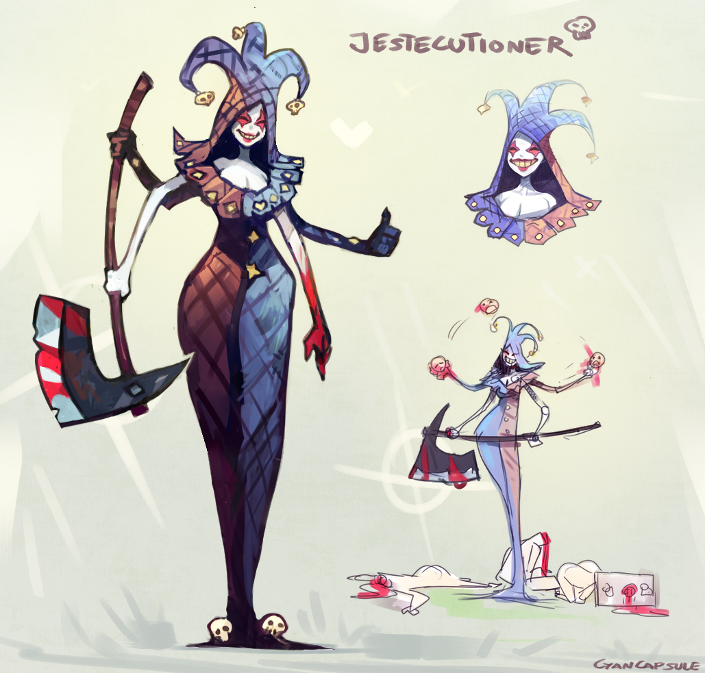 CyanCapsule's tweet photo. Jestecutioner!

She'll impress you by juggling the heads of your party members! 🪓 https://t.co/wgxdF3OWHN