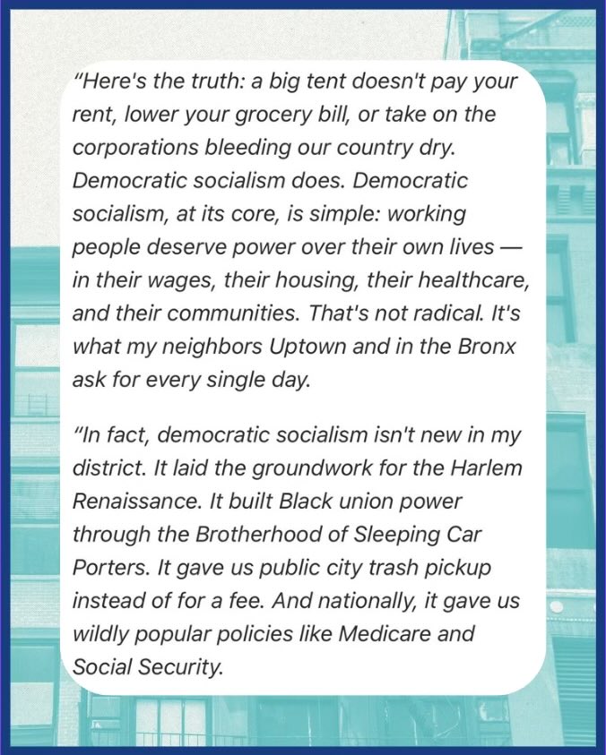 DarializaforNY's tweet photo. Democrats love talking about a "big tent", but then they vote in line with Republicans hell-bent on destroying our democracy and stripping Black and brown people of the right to vote. Tonight, some Democrats voted with Republicans to bring a resolution condemning democratic socialism to the House floor, and then again to pass it. 

This resolution was aimed squarely at democratic socialists like me, paired with renewed support for the SAVE Act, a dangerous bill that would require a passport or birth certificate to vote and could strip millions of Americans, including Black voters and seniors without birth records, of their right to vote.

My full statement here: