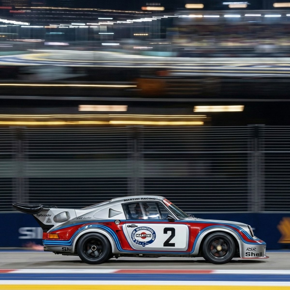 BrigetteKofx's tweet photo. Legendary 911 RSR 2. 1 Turbo in Martini livery—available now. https://t.co/vwpLBmbo2r