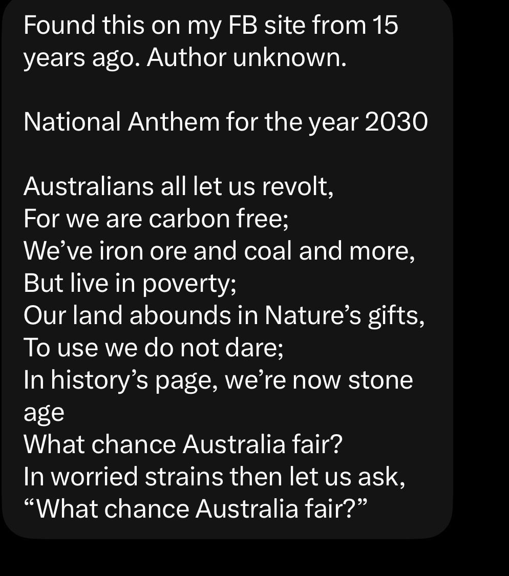 MRobertsQLD's tweet photo. What do you think?

Energy prices skyrocketing

Housing & rent catastrophe

MASS Immigration that’s collapsing Australian culture, identity, standard of living, wages, lifestyle, access to natural resources

Low wage growth & record high cost-of-living mean everyday Aussies are going backwards

Productivity stalled. Prosperity choked

Richest country in terms of resources, potential & opportunity

Energy, mineral wealth & farming resources restricted in use within our country,
Yet freely exported for our competitors use

Every major problem in our country is due to decades of planned decline under Uniparty governments

The solution is to put Australia FIRST

People are waking up & voting One Nation