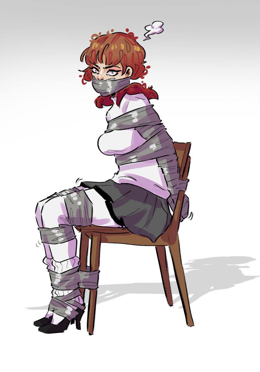 toasterdoesart's tweet photo. Thank you to @LewdEllieUwUVA for commissioning this piece of her character, Ellie! 

I really need to start doing more with duct tape :) https://t.co/cM8uhsmZLq