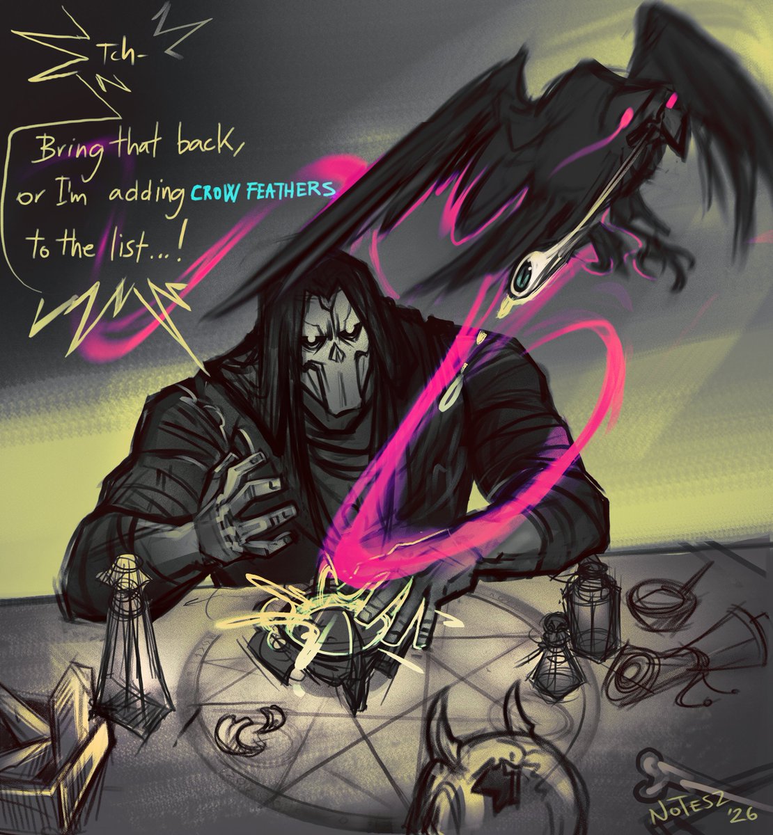 NoteszB's tweet photo. HC; He can craft weapons, amulets, etc., I imagine he can make most of his potions if need be. And if Vulgrim isn't available >->
_
#Darksiders #Death https://t.co/HpI9ZaPg72