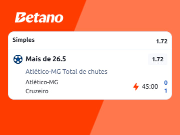 MaisOdds's tweet photo. Atlético MG x Cruzeiro 🇧🇷

➡️ Atlético MG mais de 26,5 chutes
🔞 Apenas maiores de 18 anos
⚠️Aposte com responsabilidade

🔞 Ministério da Fazenda adverte: Aposta não é investimento. Betano - Autorizado pela Portaria SPA/MF Nº 246, de 07/02/2025. Aplicam-se T&amp;Cs #PUBLI https://t.co/VzmdFyzwiI
