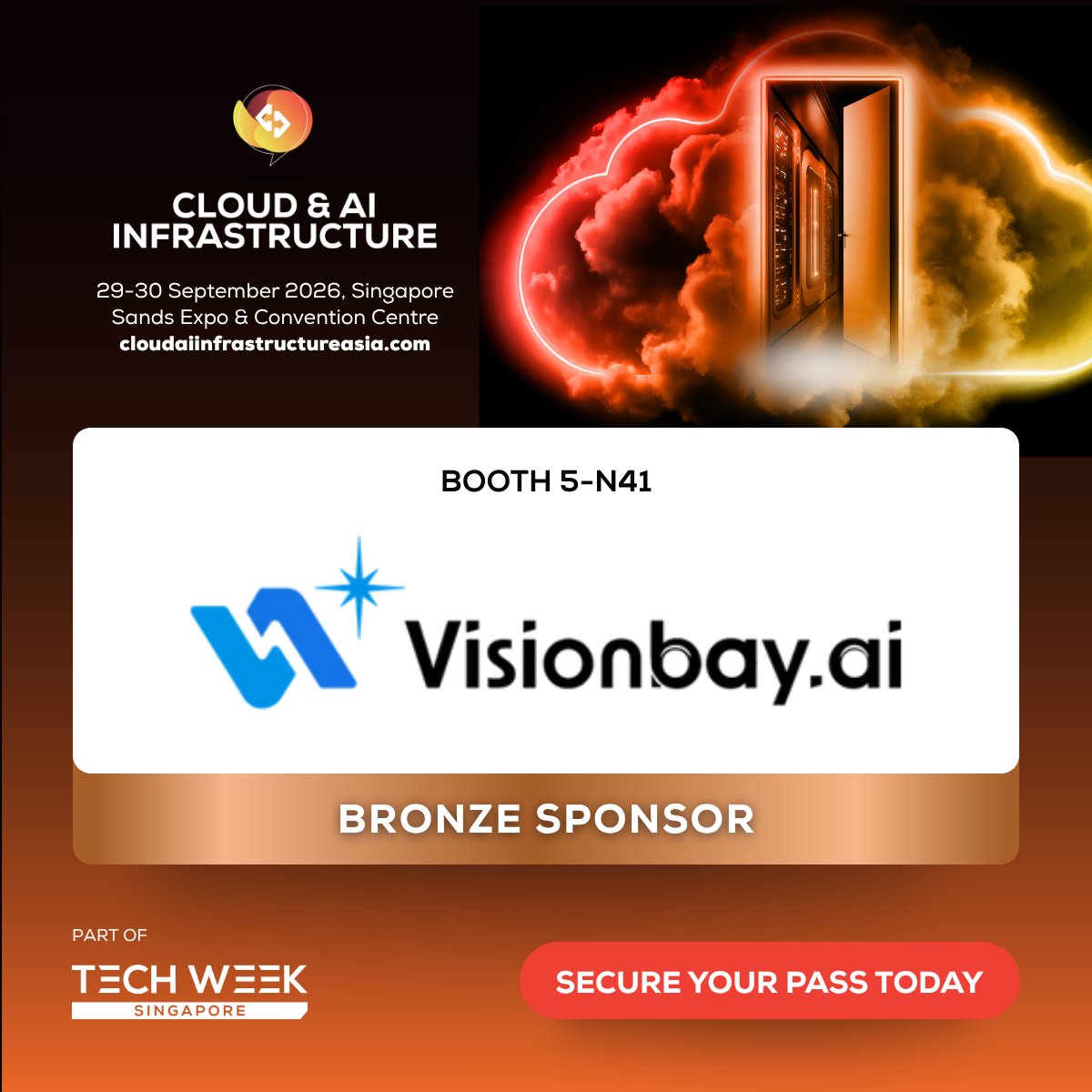 visionbayai's tweet photo. AI Needs More Than GPUs. It Needs Infrastructure.

Meet us at Tech Week Singapore 2026!
📅Sep 29–30
📍Booth #5-N41

Explore GPU Compute, Token Platform &amp; AI Factory.

🎟️Get your ticket: https://t.co/uFytysy7UI

#VisionbayAI #AIInfrastructure #NVIDIACloudPartner  #TWS26 #CAIA26 https://t.co/aI6yGbwpQO