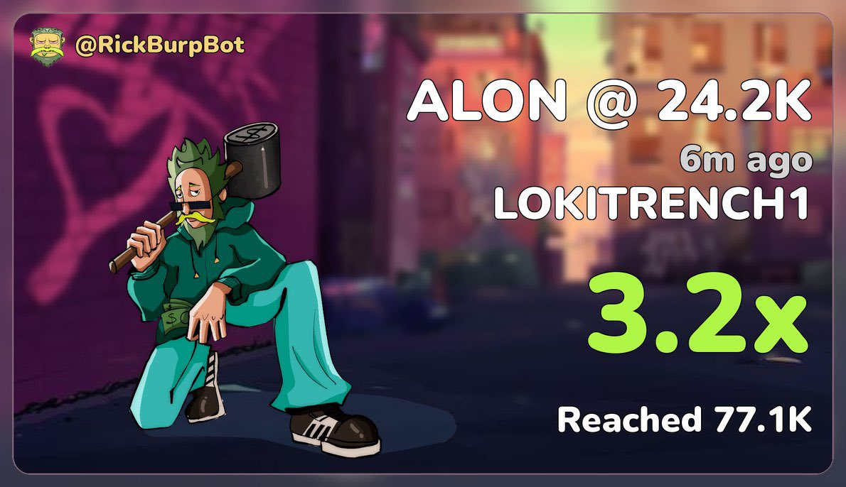 LOKITRENCH's tweet photo. 3.2x
$ALON

/pnl 72NtVkCkBC2mKCT6paAdo9g4KptUrRH8aRU3xzBVQHDW https://t.co/b2463O067t
