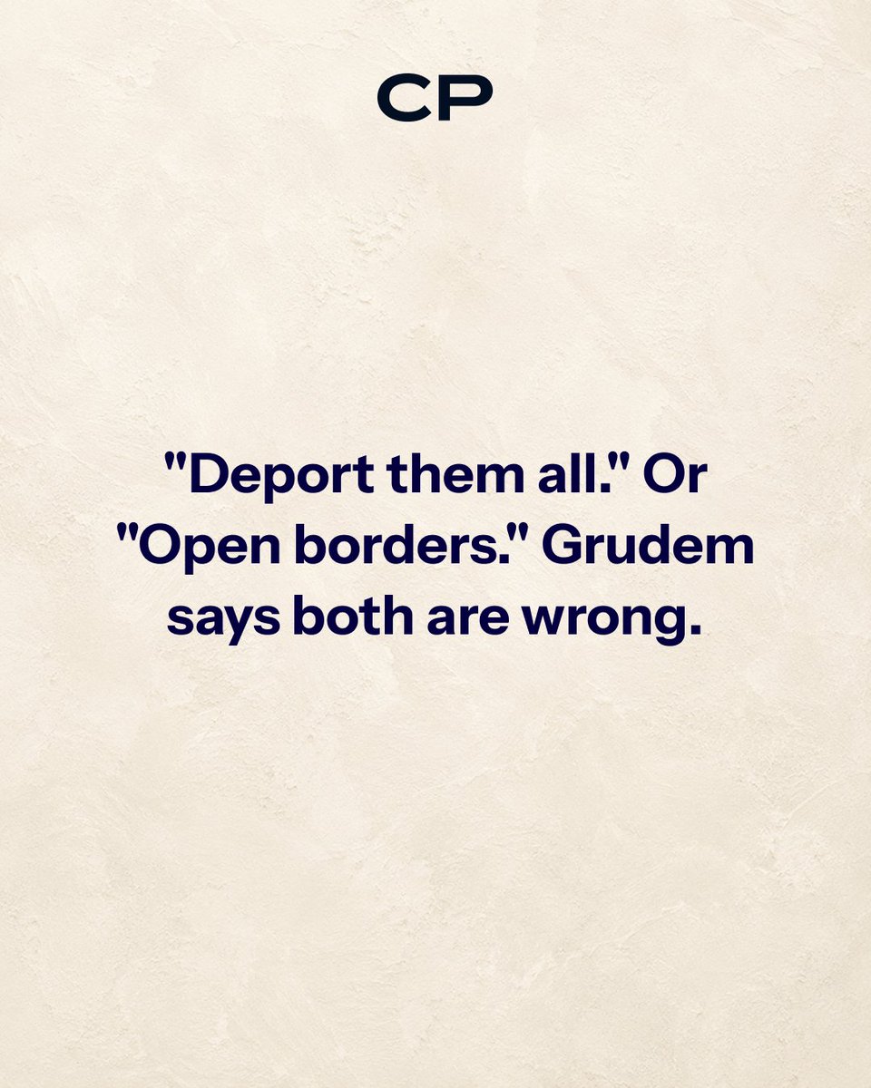 ChristianPost's tweet photo. "Deport them all." Or "open borders." Wayne Grudem says both are wrong — and proposes a "blue card" as a third way. 🧵👇
#Immigration #ImmigrationReform #BlueCard #USPolicy https://t.co/APDoMXdc9l