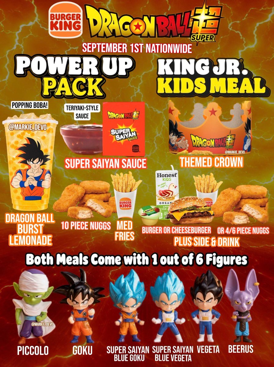animeupdates's tweet photo. The 'DRAGON BALL SUPER' × 'Burger King' Collaboration has officially begun https://t.co/AWces5hoWt