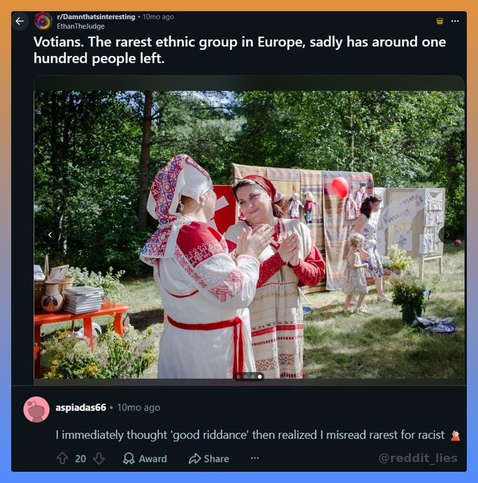 reddit_lies's tweet photo. The irony of wanting an ethnic group to go extinct because they might be racist. https://t.co/GqpteYxL31