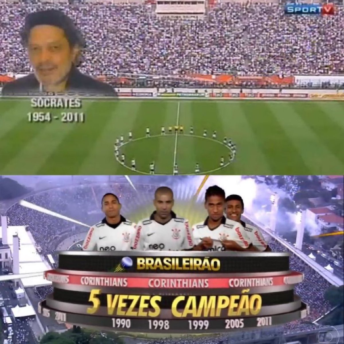 futnostalgico's tweet photo. 🖤🤍 “Quero morrer em um domingo e com o Corinthians campeão.”

Em 1983, Sócrates eternizou essa frase.

Décadas depois, em 4 de dezembro de 2011, o Doutor morreu em um domingo. No mesmo dia, o Corinthians confirmou o título do Campeonato Brasileiro.

Uma coincidência daquelas que parecem ter sido escritas pelo futebol. 🙌🤯