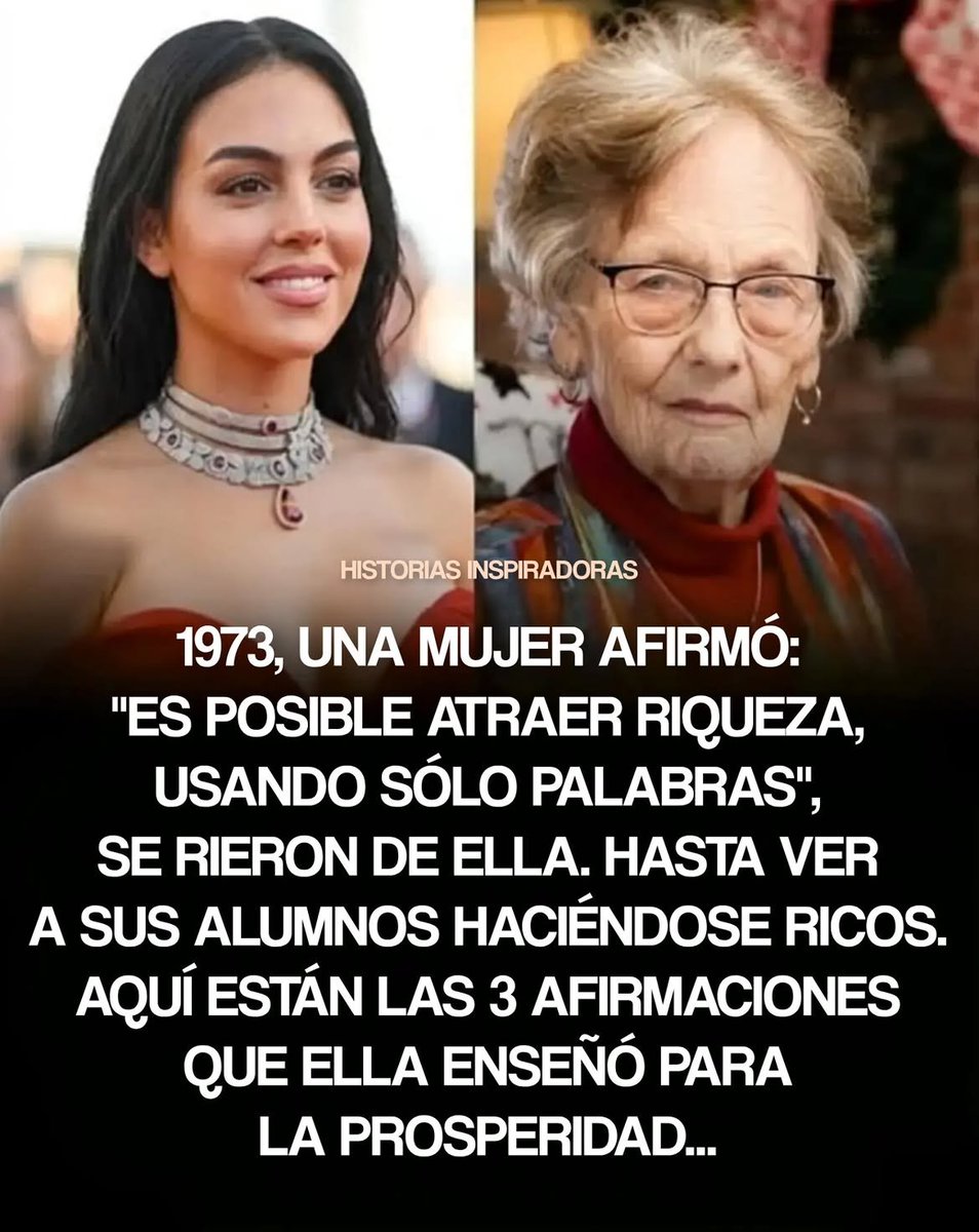 MTOgrow's tweet photo. 1973, Una mujer afirmó:

"Es posible atraer riqueza, usando sólo palabras", se rieron de ella. 

Hasta ver a sus alumnos haciéndose ricos. 

Aquí están las 3 afirmaciones que ella enseñó para la prosperidad...

- Hilo - https://t.co/g6TtIVgA8B