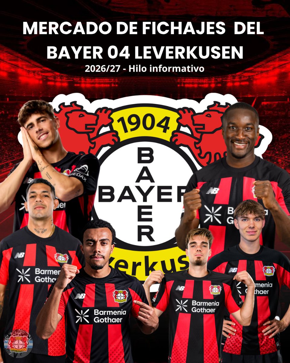 Bayer04_Argento's tweet photo. 🧵🚨 MERCADO 26/27 DEL BAYER LEVERKUSEN

En este hilo, como siempre, analizamos el MDP del Werkself a profundidad. Se aprecia el apoyo con un ❤️y 🔁

Dicho esto, COMENZEMOS👇