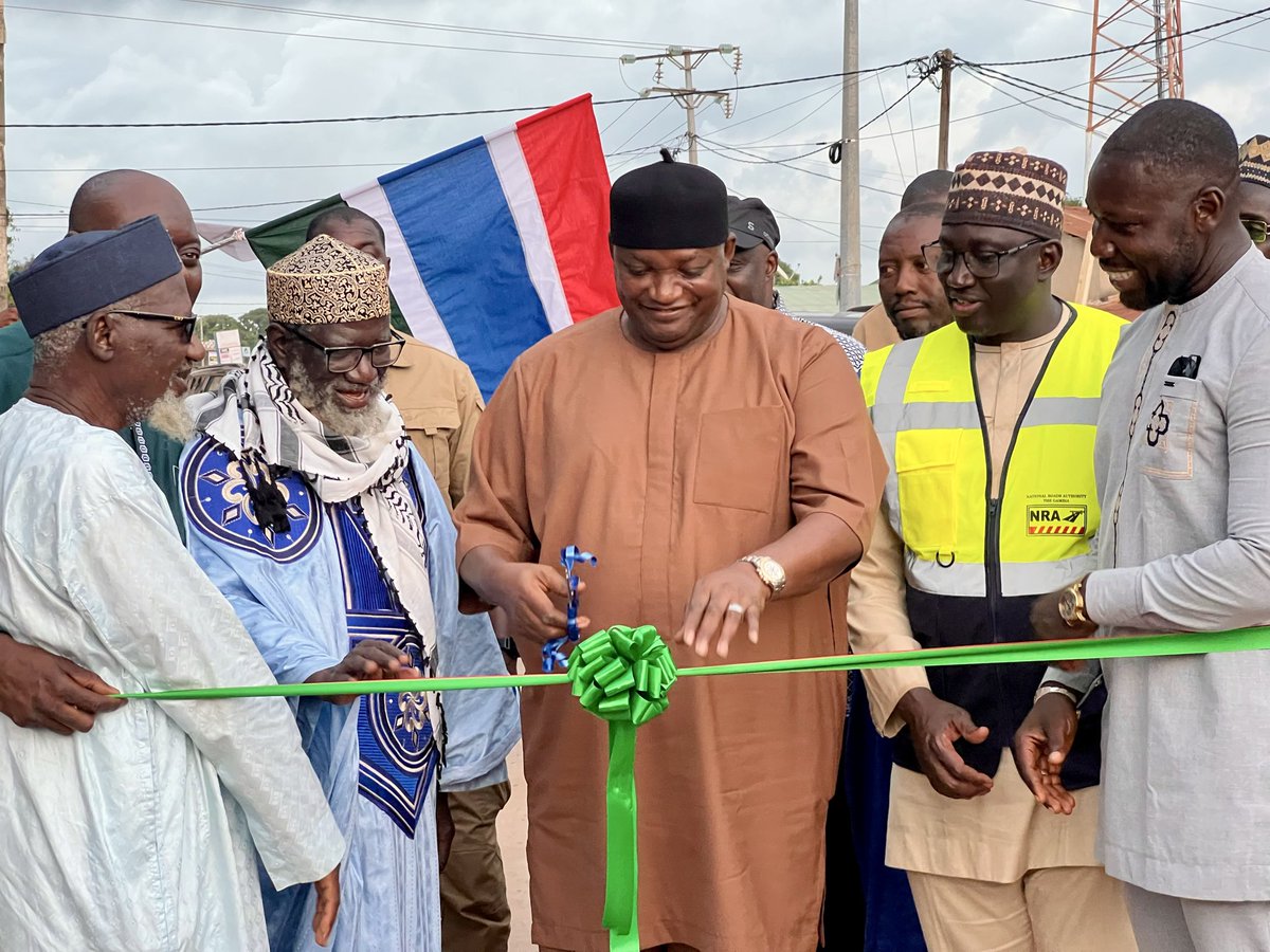 GamMoTWI's tweet photo. SANYANG BEACH SIDE ROAD INAUGURATED

President Adama Barrow on Tuesday 1st September officially inaugurated the 4.5km EPC Lot 9 Sanyang Beach Side Road, strengthening access to Sanyang’s coastal area and opening new opportunities for tourism, trade and investment.
#MoTWI https://t.co/xKdf9RSgh9