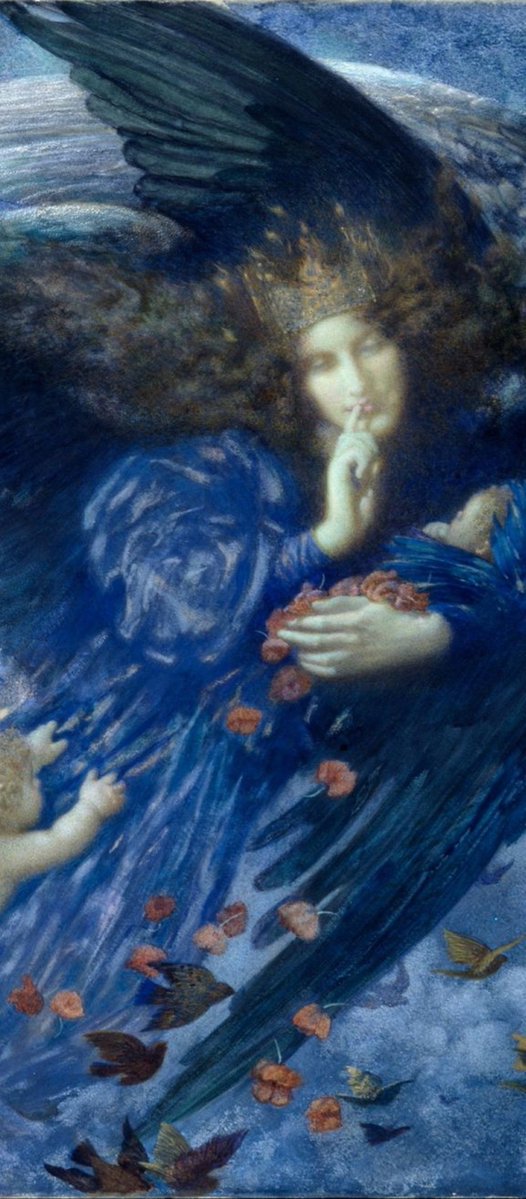 archive09_jpeg's tweet photo. Night with her Train of Stars – Edward Robert Hughes (1912). https://t.co/ljdGc8Xi5l