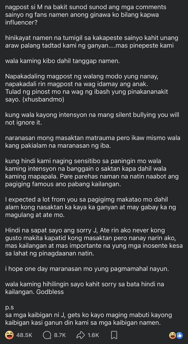 jaycee_manalac's tweet photo. Akala ko okay tong si mari bobo din pala, nag long post pa. victim blaming yarn? tigas ng mukha kung ano man nararananasan bashing ng pamilya nyo consequence yan ng pakikisawsaw ng kapatid mo tahimik naman na lahat emepal pa sya tapos ngaun kasalanan pa ni jelai hahah. https://t.co/Gxqjj9KuDU