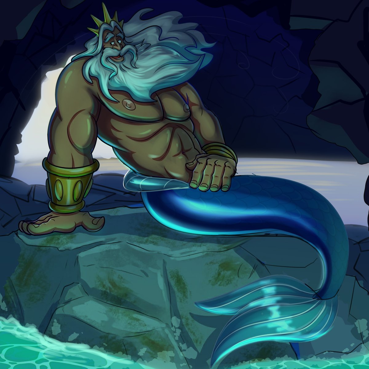 SkySkater_'s tweet photo. King Triton drawings 🧜‍♂️🔱 https://t.co/Hy5rJ7aFYz