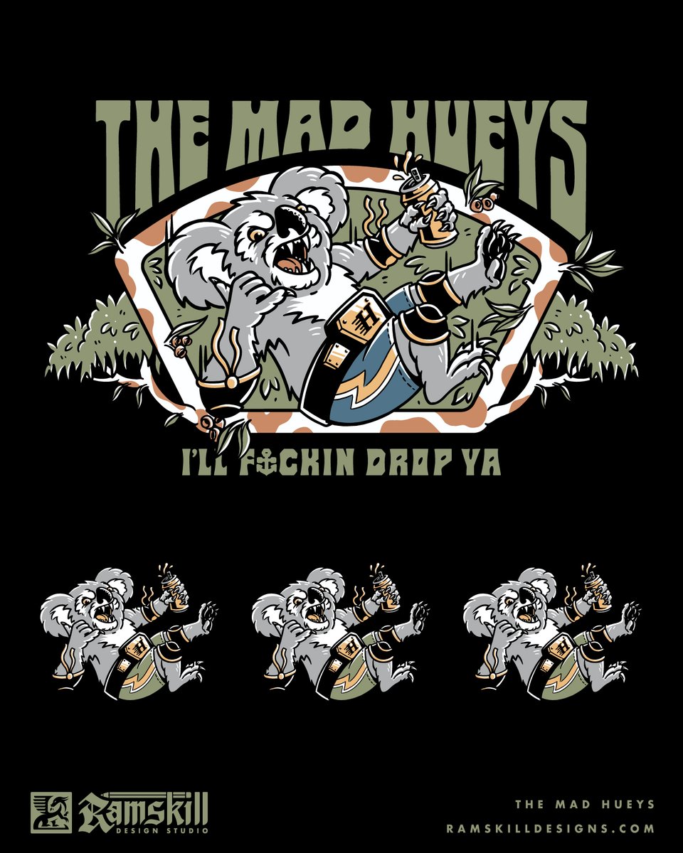 philustrations's tweet photo. The Mad Hueys: koalas with an attitude 🐨 I love it when I get a brief that makes me question myself and my sanity haha. https://t.co/RelDHoe8EO