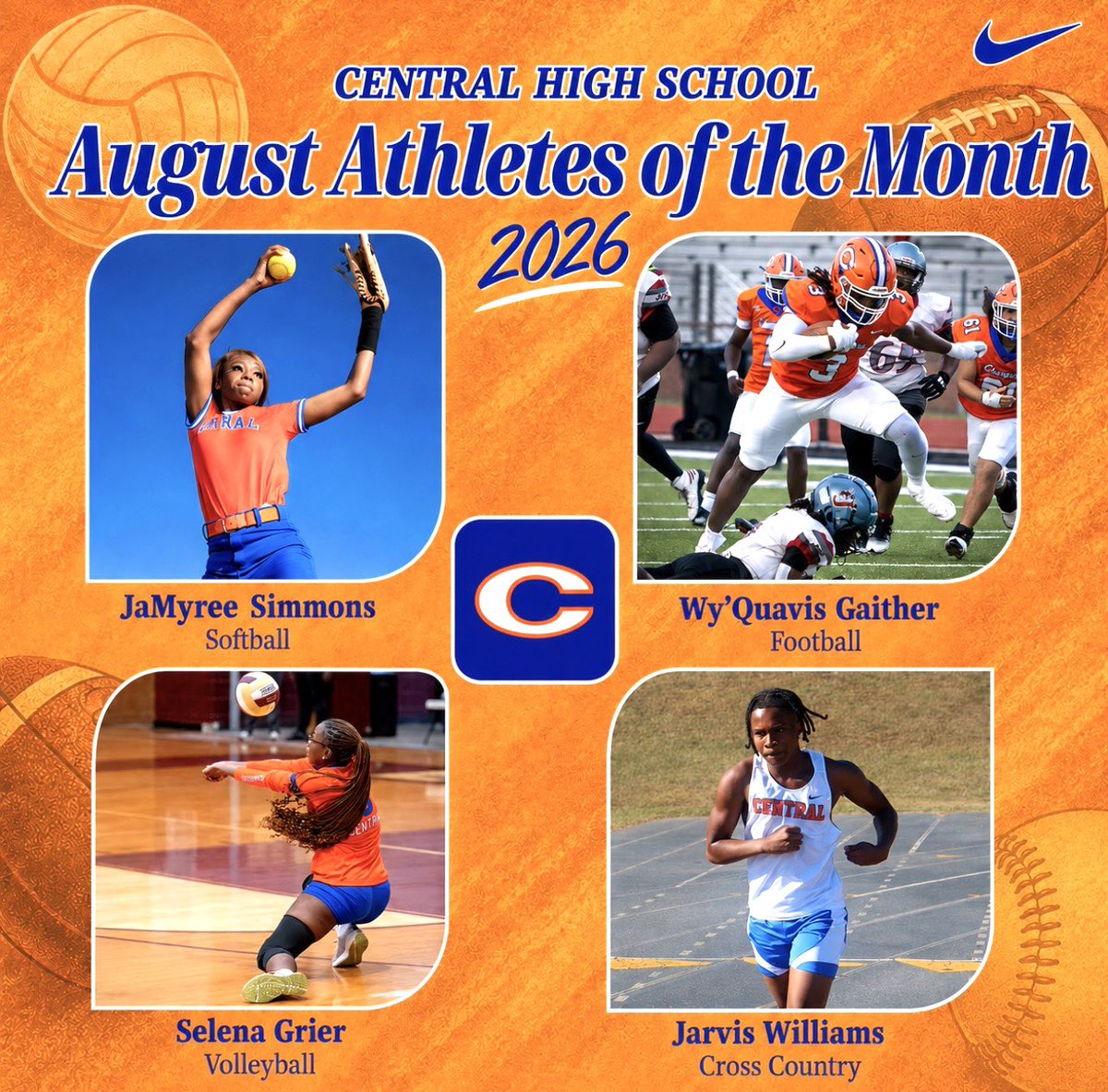 CHSMaconATH's tweet photo. We’ve officially wrapped up our first month of sports at C’s House and would like to recognize our 𝗔𝘂𝗴𝘂𝘀𝘁 𝗦𝗰𝗵𝗼𝗹𝗮𝗿-𝗔𝘁𝗵𝗹𝗲𝘁𝗲𝘀 𝗼𝗳 𝘁𝗵𝗲 𝗠𝗼𝗻𝘁𝗵.

These young men and women have exemplified excellence on and off the playing fields!

#WeExcel | #WeLead https://t.co/flhqtpDt1J