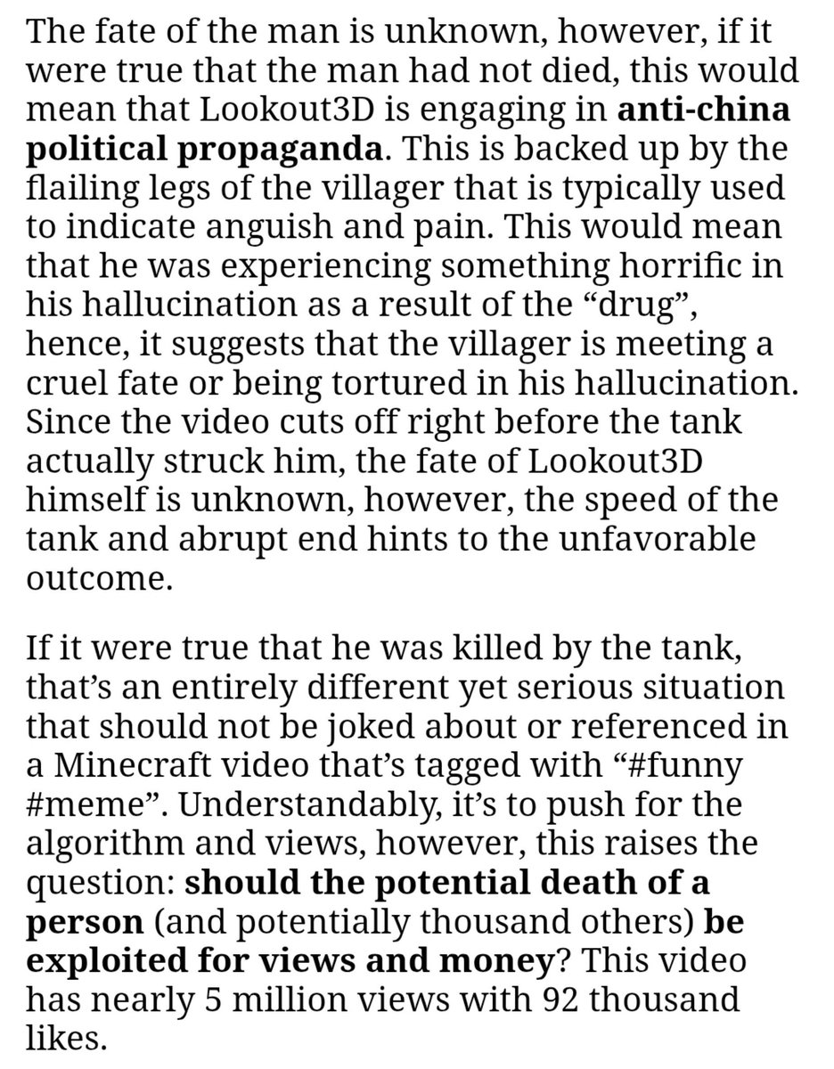 starcshmc's tweet photo. The Tiananmen Square video was simply satire about a historical mistake.

 Are you really going to defend the actions of the government at the time? Lookout was mocking those actions, not supporting them https://t.co/z3OAFl7OMP