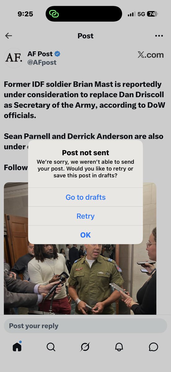 MZubes's tweet photo. @AFpost Once again can’t post this. Thanks @elonmusk https://t.co/1P4tlba6SR