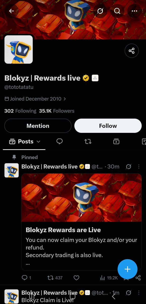 ClayMakerBoss's tweet photo. Scam alert ⚠️ 📢 
Report ( @tototatatu ) 

Trying to impersonate @OriginalBlokyz 

Stay safe everyone 🙏🏻 https://t.co/5VPv98CWEF