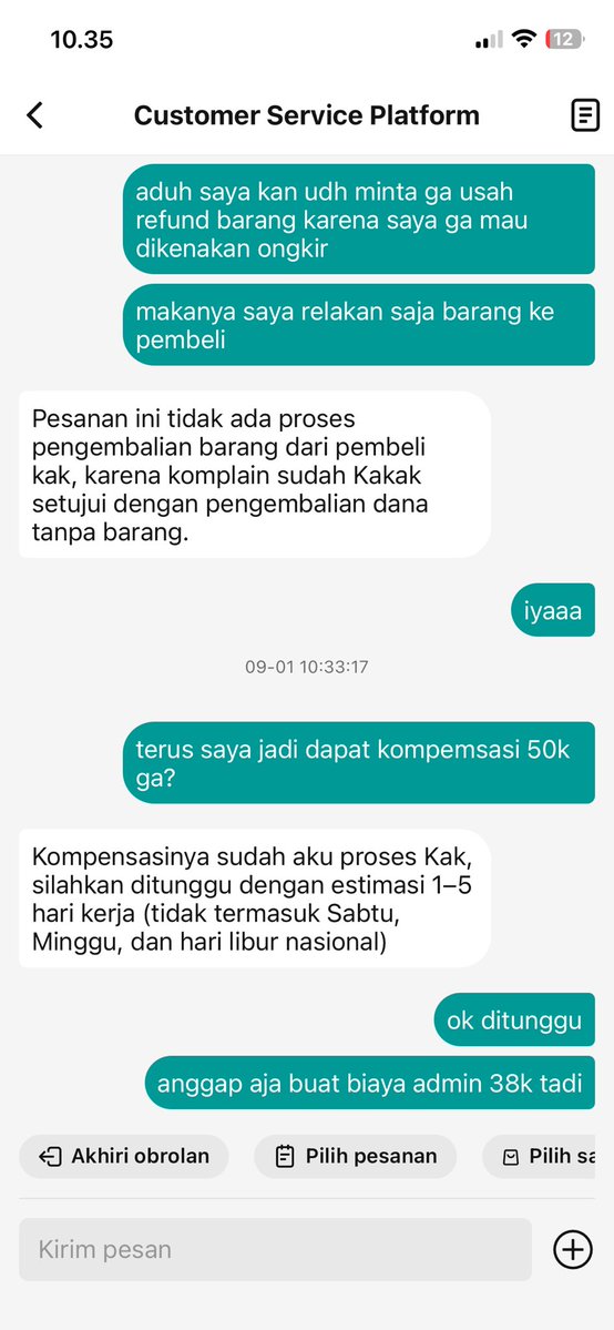BookishBeauty_'s tweet photo. alhamdulillah cerita ke cs
katanya bakal dikasih kompensasi 50k

hitung2 buat ngurangin kerugian 38k
makasii ya Allah atas solusinya 🤲🏻 https://t.co/HaOBiMwXwr
