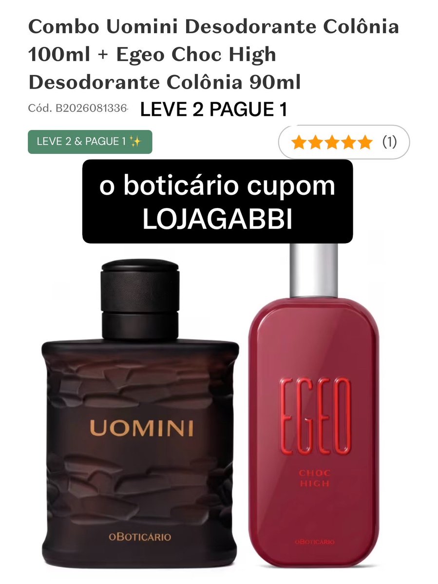 eigabim's tweet photo. Boticário cupom LOJAGABBI 
mimo + frete grátis acima de 119$

Cupom LOJAGABBI em todo site e app Boticário https://t.co/uq5Ocv8CEW