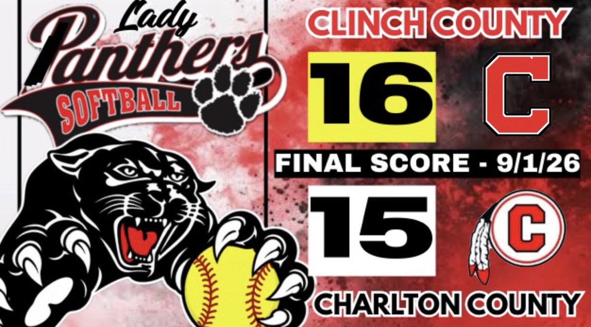 ccpanthernation's tweet photo. Lady Panthers defeat the Charlton County Maidens in Swamp War, 16-15! They improve to 6-2 on the season and 3-0 in region play. Next up: tomorrow vs. Telfair County in Homerville. 🥎🐈‍⬛🐾❤️🤍 https://t.co/cRTd5ksgcV