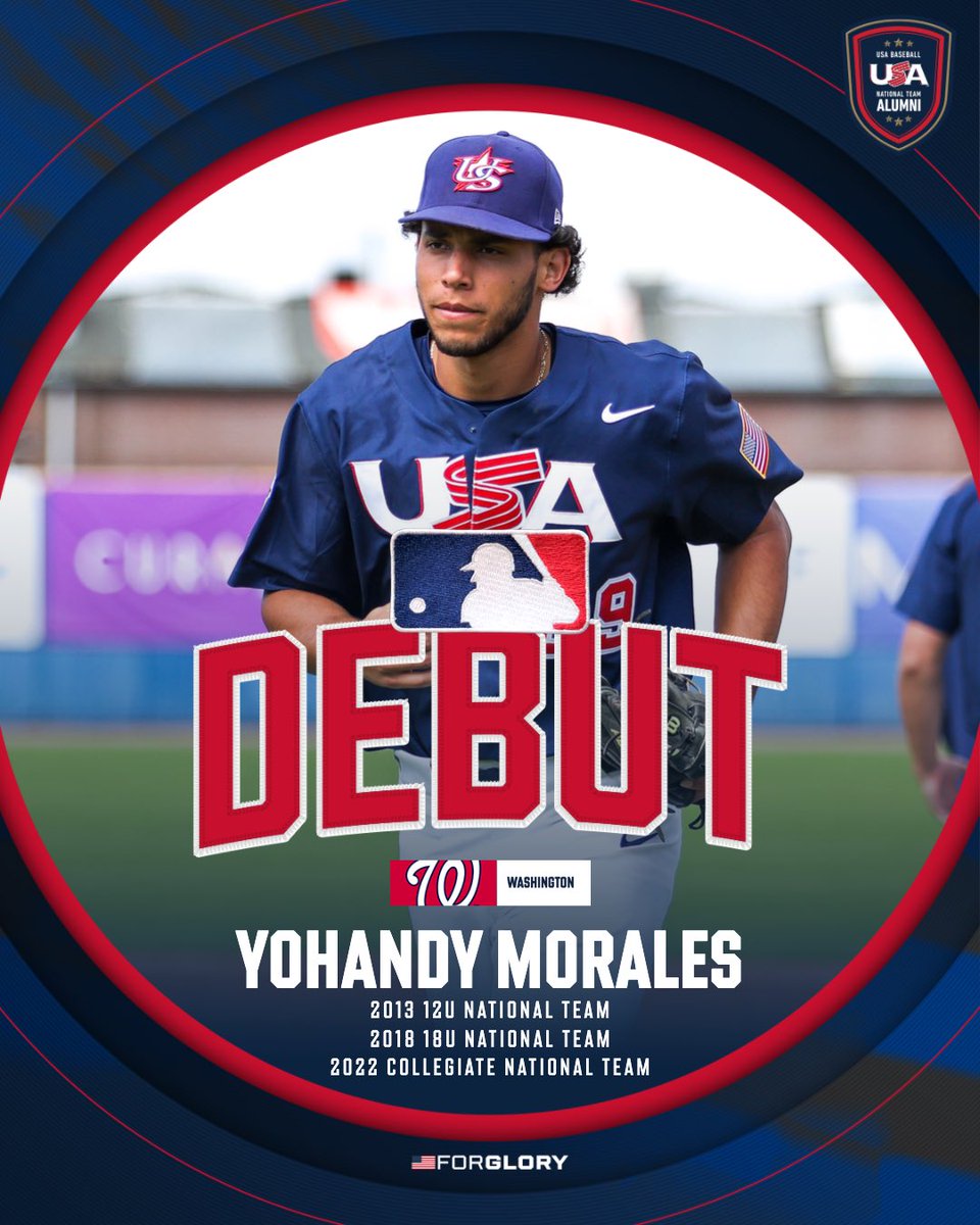 USABaseballCNT's tweet photo. Repping the stars and stripes in our nation’s capital for his big league debut 🇺🇸🫡

Congrats, YoYo! https://t.co/X6EBaXCfVY