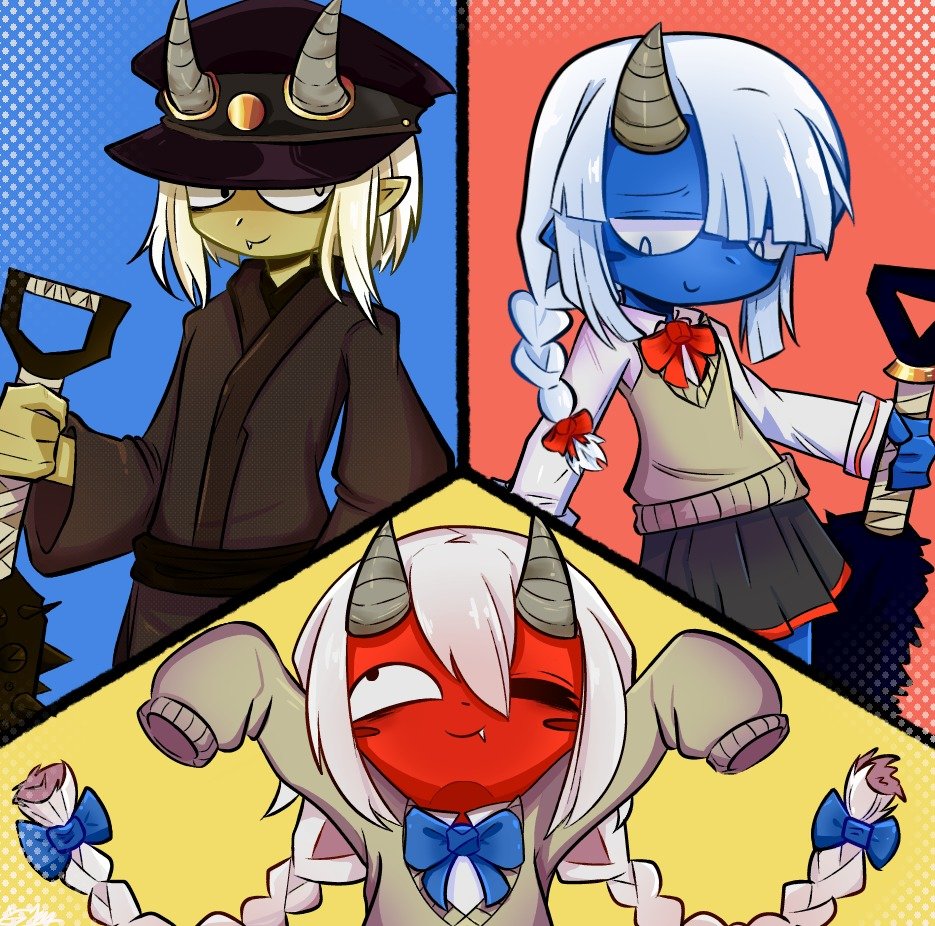 NexDummy's tweet photo. KIKI, KIHEKI Y KIKU denle más protagonismo a estos onis 💔
#okegom #funamusea https://t.co/1K186lcBDF