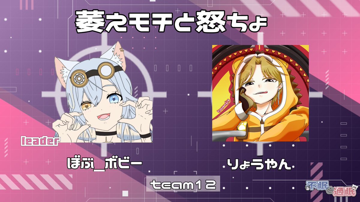 s2_O521's tweet photo. 🐺不眠と過眠 デュオカスタム Vo.2 🐻‍❄️

team12 【萎えモチと怒ちょ】

👑 ぼぶ_ボビー
👤 りょうやん https://t.co/sx9wRbotSA