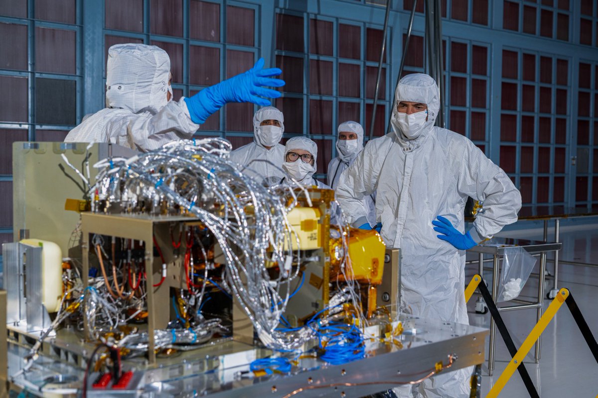NASAAdmin's tweet photo. After such a glorious launch of the Nancy Grace Roman Space Telescope, America's next great observatory, under budget and ahead of schedule, now traveling nearly a million miles from Earth on a quest to unlock the secrets of the universe, I had to visit the team at @NASAGoddard to congratulate them on the beginning of a great mission.

I spent time with the workforce, did a town hall, popped in to check on my first love, Hubble, and then got into the cleanroom to see what is coming next, including Dragonfly, headed to Saturn's moon Titan.

A lot of world-changing science is underway at @NASA, with even more to launch in the years ahead.