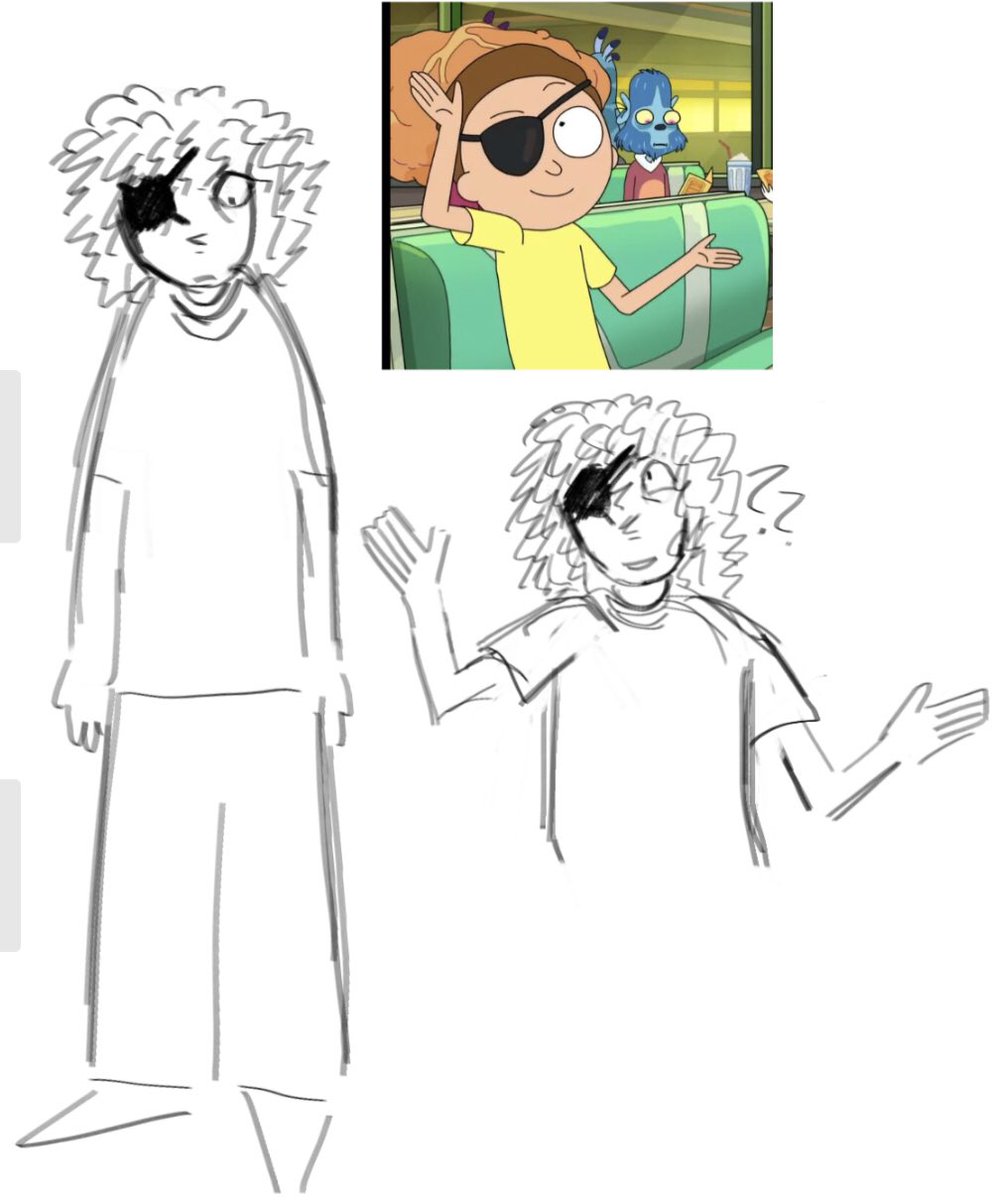 mortyiist's tweet photo. i cant figure out design for him but i miss my ipad #rickandmorty #evilmorty https://t.co/iZTtDabHL5