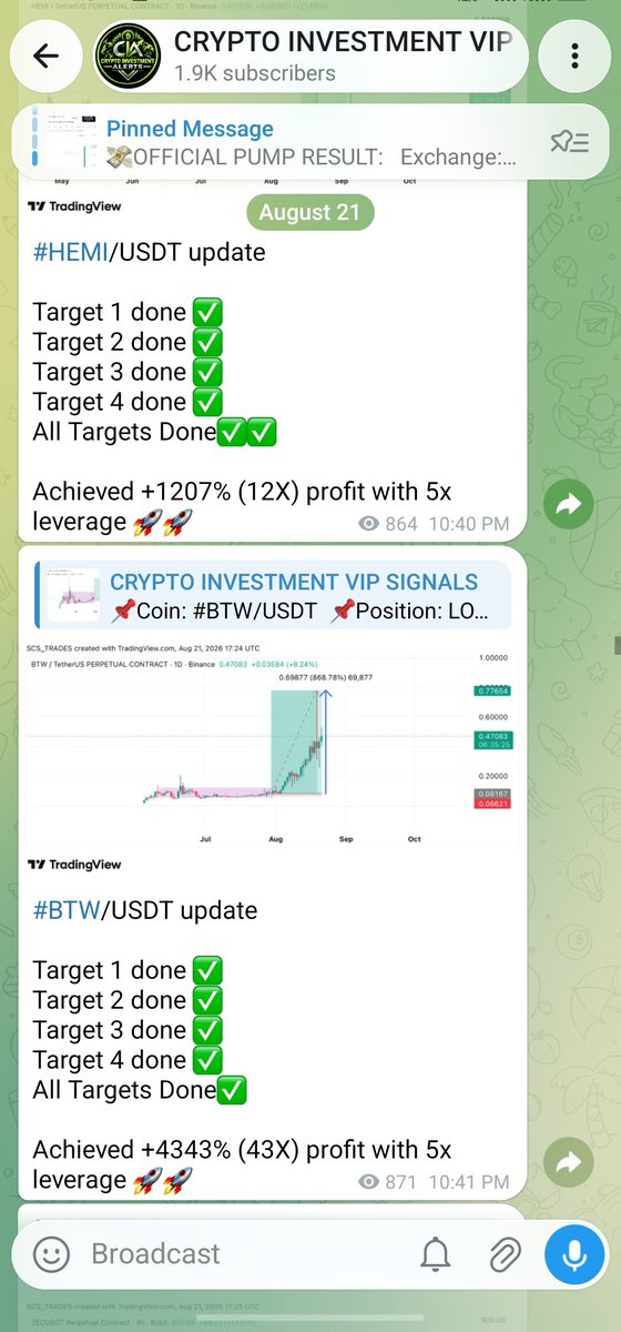 CryptoInvAlerts's tweet photo. Our vip group members are making huge profits everyday 🤝🤝

Joining link: https://t.co/2oLRiN22Lr

#Crypto #Trading #cryptocurrency https://t.co/vSm4bndUs8