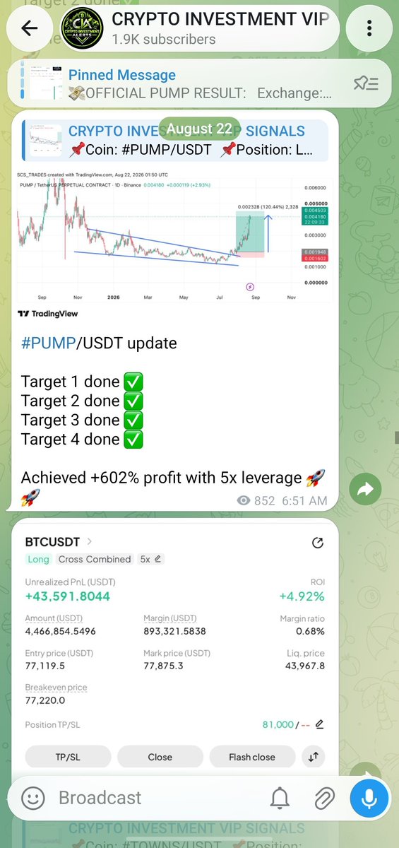 CryptoInvAlerts's tweet photo. Our vip group members are making huge profits everyday 🤝🤝

Joining link: https://t.co/2oLRiN22Lr

#Crypto #Trading #cryptocurrency https://t.co/vSm4bndUs8