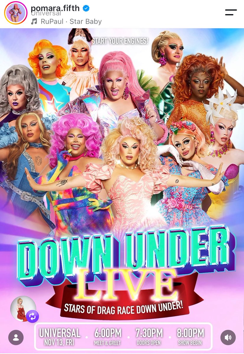 OnlyHollyWould_'s tweet photo. This event is NOT associated to WOW or Universal.  It’s being put on by Poomara.  It must suck to do so poorly on your season that you have to put on a Syd Drag Race event w/ a meet a greet 🤣, put yourself in the centre of the poster, https://t.co/IeKZhfYp1u