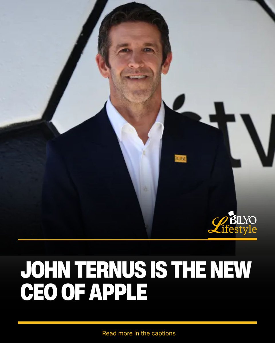 bncdotph's tweet photo. JOHN TERNUS TAKES OVER AS APPLE’S NEW CEO

John Ternus has officially become the new CEO of Apple, succeeding Tim Cook after his 15-year tenure.

Ternus, who previously served as Apple’s senior vice president of Hardware Engineering, has helped oversee the development of major products including the iPhone, iPad, Mac, and AirPods. Cook will remain with the company as executive chairman.