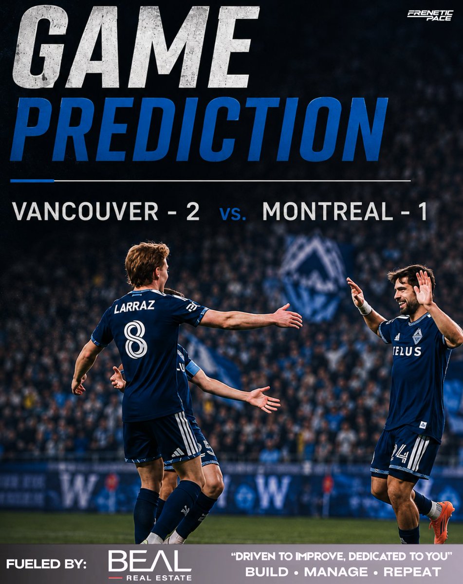 FPSportsMedia's tweet photo. Game Prediction: Vancouver vs. Montreal
#CanadianChampionship #VancouverWhitecaps #CFMontreal #VoyageursCup #Soccer #OneSoccer #FreneticPaceSports
Read Here:
https://t.co/bShJLsJJjw
BUILD • MANAGE • REPEAT. Beal Real Estate. https://t.co/W8GROj5c3e https://t.co/FCOY9rfXCj