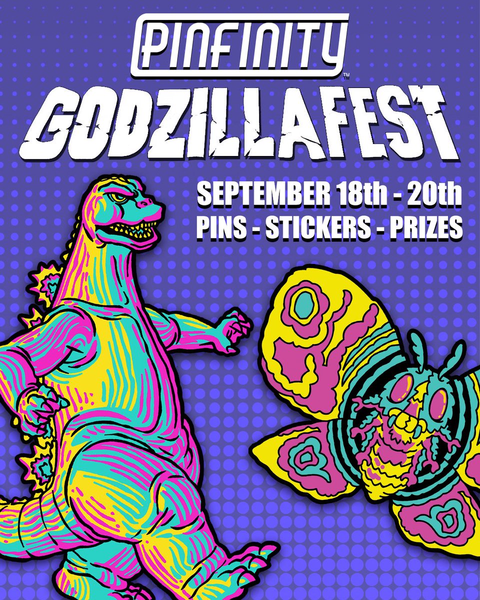 PinfinityAR's tweet photo. Who’s ready to celebrate the King of the Monsters?! 😎 #godzillafest #pinfinity #godzilla https://t.co/Hr6MMG38Me