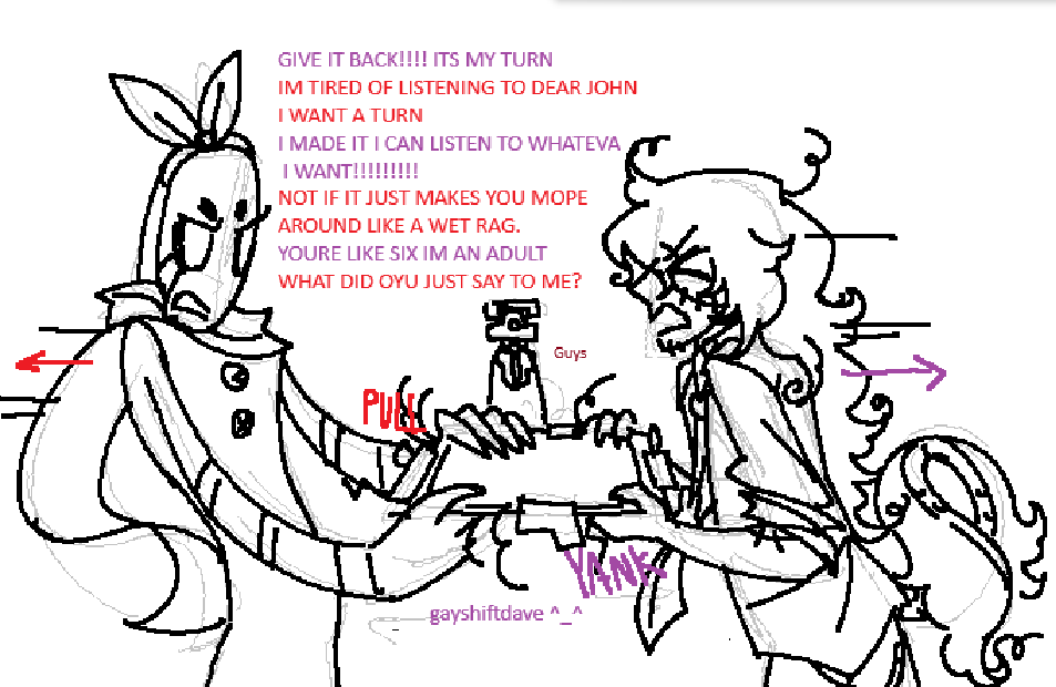 gayshiftdave's tweet photo. funny hc : dave tinkers up a weird ipad in the flipside. pros: dee can catch up on pop culture and world events
cons: they fight like toddlers over it. 
steven doesnt get a turn  #DSAF https://t.co/oVkYLZLaiq