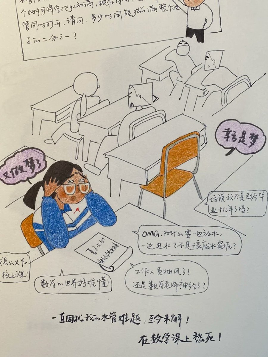 HaileyDelaxsr's tweet photo. Hoy en clase, mi compaero se durmió y su baba dejó un mapa en el cuaderno de matemáticas — el mapa del tesoro de la 'dificultad 9 de álgebra' que ninguno quería resolver https://t.co/GsVNq1Bl2W