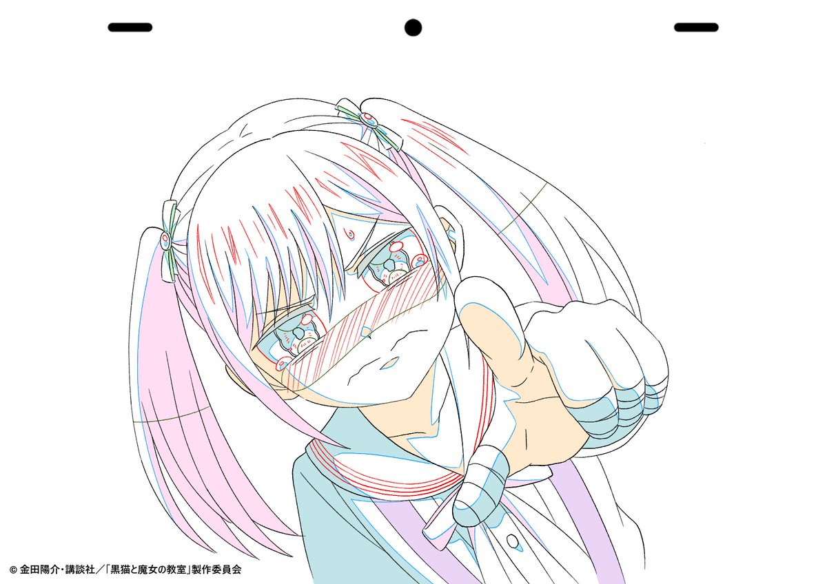 witch_classroom's tweet photo. ╭──── ⋅𖥔⋅ ────╮
⠀⠀⠀第21話原画公開
╰──── ⋅𖥔⋅ ────╯
⠀
第㉑話は
U-NEXT、アニメ放題、ｄアニメストアにて
先行配信中✨
⠀
https://t.co/5XEvAbaBzG
⠀
📺毎週日曜CBC/TBS系全国28局ネット「アガルアニメ」枠（日曜夜11時30分～）にて放送中！
⠀
TVアニメ『#黒猫と魔女の教室』 #猫魔女