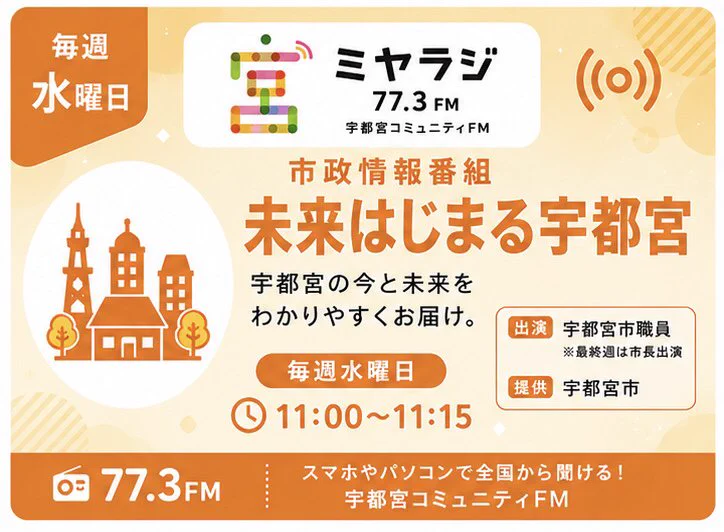 ミヤラジ～宇都宮コミュニティFM 77.3MHz【公式】 on X: 